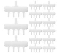KOMBIUDA Lot de 20 Répartiteurs de Pompe à Air Aquarium Blanc 4 Sorties en Plastique, Séparateur de Tube d'air pour Contrôle du Débit D'oxygène, Accessoires Pompe Air Aquarium