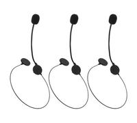 KOMBIUDA Lot de 3 Accessoires de Casque Micro Noir pour Cosplay de Jeu d'Imitation Léger et Résistant pour Fête Halloween Carnaval et Déguisement de Chanteur Célèbre