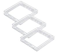 KOMBIUDA Lot de 3 Boîtiers de Prise Murale Étanches 86X86 MM Ultra-Minces en Plastique Transparent Anti-Éclaboussures pour Salle de Bain Cuisine Cache-Fiches Résistant à L'Humidité