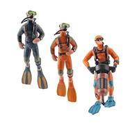 KOMBIUDA Lot de 3 Modèles Miniatures de Plongeurs Simulés Flottants, Figurines Décoratives en Résine Légère, Petite Taille pour Décoration D'aquarium Domestique, Ornement pour Passionnés de Poissons