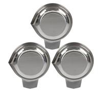 KOMBIUDA Lot de 3 Plateaux de Pesée Numériques en Acier Inoxydable Petits Plateaux Empilables pour Balance Électronique Doseur à Poudre Cuisine Laboratoire et Bijouterie Ouverture