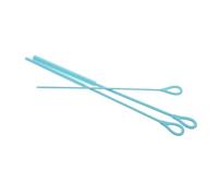 KOMBIUDA Lot de 3 Set de Set de Brosses en Silicone Souple pour Nettoyage de Biberons et Pailles, Goupillons 3/6/9 Mm, Bleu, pour Entretien et Hygiénique des Bouteilles et Accessoires