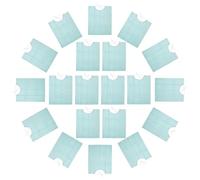 KOMBIUDA Lot de 30 Bavoirs à Nouer Jetables Bleus Ciel, Serviettes Buccales Absorbantes en Papier et Plastique pour Usage Professionnel, Protection Orale Salive et Liquides, Usage Unique