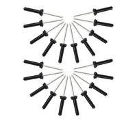 KOMBIUDA Lot de 30 Rivets de Fixation en Aluminium Étanches pour Kayak et Bateau, Rivets à Trois Points Tri-Grip Noirs, Accessoires Nautiques Robustes pour Coques et Canoës, Fixations