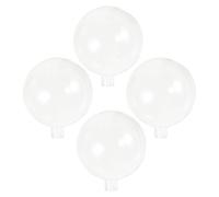 KOMBIUDA Lot de 4 Abat-jour Globe en Verre Ø 80 Mm, Remplacement D’abat-jour pour Lampes G4, Abat-jour Convexe Transparent pour Suspensions, Appliques Murales et Lampadaires, Éclairage