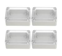 KOMBIUDA Lot de 4 boîtes électriques extérieures : Boîte de jonction électrique transparente et étanche pour la protection contre les alarmes - Boîtier de projet résistant aux intempéries pour