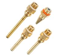 KOMBIUDA Lot de 4 Embouts de Pulvérisation de Colle en Cuivre Buses Longues Anti-Fuite 20X70Mm 20X50Mm 30X50Mm 3Cm Coniques Kit pour Pistolet à Colle Couleur Couleur Aléatoire