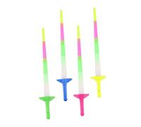 KOMBIUDA Lot de 4 Grands Bâtons Lumineux Colorés Extensibles, Accessoires D'encouragement pour Concerts et Fêtes, Bâtonnets Lumineux Décoratifs Multifonctions, Couleur Aléatoire