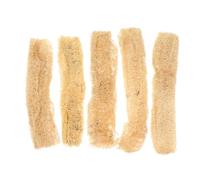 KOMBIUDA Lot de 5 Éponge Exfoliante Naturelle en Luffa 13-22 Cm pour Petits Animaux, à Mâcher et Brosse Dent pour Nettoyage Buccal et Bain, Accessoires Animaux de Compagnie
