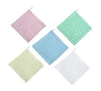 KOMBIUDA Lot De 5 Lingettes Pour Bébé En Mousseline De Coton Absorbantes 6 Couches Pour - Et Tout-petits Rose Vert Et Lavables