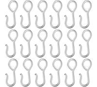 KOMBIUDA Lot de 50 Crochets Métalliques de S pour Housse de Siège Auto, Fixation Facile et Protection Optimale du Coussin de Siège Argenté pour Voiture