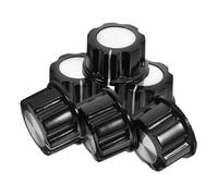 KOMBIUDA Lot de 6 Boutons de Volume en Alliage d'Aluminium Diamètre 28 MM Hauteur 15 MM 6 MM Capuchons Robustes pour Potentiomètre Audio Réglage Précis du Volume pour Amplificateurs