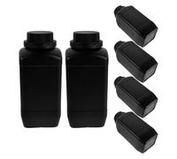 KOMBIUDA Lot de 6 flacons de réactifs de 1,5 L en plastique avec bouchon, contenants carrés pour échantillons de réactifs et solvants de laboratoire