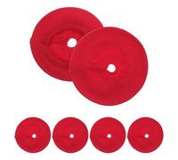 KOMBIUDA Lot de 6 Housses de Coussinets d'oreille Extensibles en Tissu Tricoté Rouge Lavables Anti-Poussière et Anti-Transpiration Protection Confortable pour Casque Audio Sport Bureau