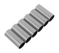 KOMBIUDA Lot de 6 Manchons Métalliques E14 pour Douilles de Candélabre Diamètre 25 MM X 60 MM Cache-Ampoule Anti-Goutte Chromé pour Plafonniers Suspensions et Appliques Murales