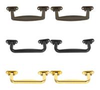 KOMBIUDA Lot de 6 Poignées Vintage pour Boîte à Bijoux, Quincaillerie de Boîte en Plastique, Finition 3 Couleurs - Poignées Plates pour Coffret, Remplacement Pratique et Solide