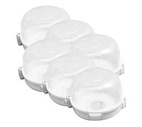 KOMBIUDA Lot de 6 Protège-boutons de Cuisinière à Gaz Sécurité Garçon et Filles Polycarbonate Résistant la Chaleur Protection la Cuisine Prévention Incendie Baby-safe