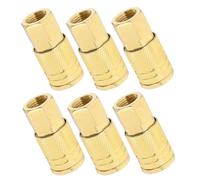 KOMBIUDA Lot de 6 Raccords Rapides Pneumatiques Femelles 1/4 Npt à Filetage Conique Connecteurs Industriels pour Compresseur D’Air Adaptateurs de Tuyau D’Admission Robustes et Étanches