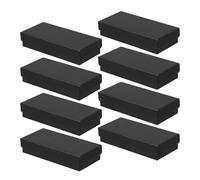 KOMBIUDA Lot de 8 Coffrets de Rangement pour Montres Homme, Boîte à Montres Rectangulaire Noire Mate 6,1 X 13 Cm, Petit Organisateur Doublure Douce Anti-Rayures, Vitrine Élégante