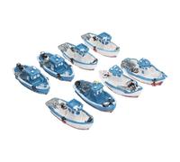 KOMBIUDA Lot de 8 Mini Décorations de Yacht en Résine Artificielle Accessoires pour Aquarium et Décor de Micro-Paysage Ornements de Bateau Imitation Décorations DIY pour Jardin et