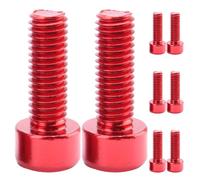 KOMBIUDA Lot De 8 Vis De Rechange pour Porte-Bidon De Vélo Vis M5 À Six Pans Creux en Alliage D'Aluminium Rouges