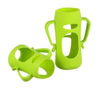 KOMBIUDA Manchon Souple en Silicone pour Biberon 2pcs, Housse Isotherme Antidérapante Poignées, Protection Légère et Compacte pour Gourde Bébé 160ml et 240ml