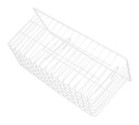 KOMBIUDA Mangeoire à Foin en Métal Blanc pour Lapins et Chinchillas Support Suspendu de Taille Moyenne Panier Filaire Solide pour Cage Accessoire Pratique de Rangement et Distribution