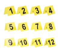 KOMBIUDA Marqueurs Numériques Halloween Ensemble de 12 en Acrylique Jaune de V, Design Pratique et Élégant, pour Décoration et Marquage Lors d'événements Mystères ou Jeux de Rôle