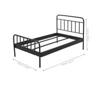 KOMBIUDA Meubles Miniatures Lits Superposés De Maison De Poupée Berceau De Poupée Miniature Les Enfants Font Semblant De Jouer Au Meubles Lit De Jeu Noir Fer