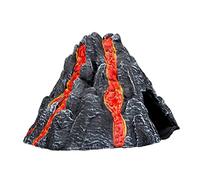KOMBIUDA Modèle de Simulé avec Pulvérisation Décoration de Bureau et Paysage Micro Aménagement Ornement Volcano Crafts pour Aquarium et Figurines Dinosaures Gris Rouge