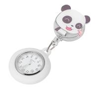 KOMBIUDA Montre Infirmière Panda Design Clip Rétractable Montre de Poche Pratique pour Soignants Professionnels