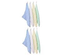 KOMBIUDA Mouchoirs Pour Bébé En Coton 28x28 Cm Confortables Et Absorbants, Serviettes De Toilette Hypoallergéniques, Lot De 8 Pièces Multicolores Pour -né Et Garçon Et Filles, Maison Et Soin Quotidien