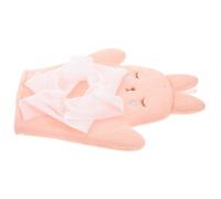 KOMBIUDA Moufles de Bain pour Bébé Fille en Polyester Léger à Double Face de Lapin, Accessoire de Toilette Bain Maximisant L'élimination Saleté