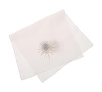 KOMBIUDA Nappe D'autel en Lin Blanc Brodé pour Liturgie, Linge Liturgique Sacramentel, Corporal Blanc pour Messe, Communion et Baptême, Tissu D'église Brodé Résistant aux Lavages, Articles