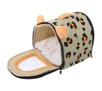 KOMBIUDA Nid Chaud pour Petits Animaux Maison Dhiver Tissu Doux Abri Confortable pour Hamster Cochon Dinde et Lapin XS Vert Motif