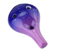 KOMBIUDA Ocarina Céramique Style Bouteille pour Débutants Modèle Starry Long Neck Dégradé Instrument de Musique pour Facile à Apprendre