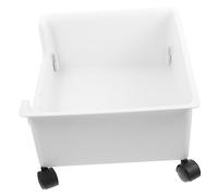 KOMBIUDA Organisateur de Rangement à roulettes Boîte de Rangement Bureau Mobile pour Jouets et Accessoires Bac à roulettes Multifonction pour et Dortoir Petite Blanche