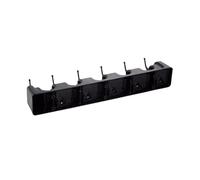 KOMBIUDA Organisation à Domicile Fonctionnel Organisateur De Stockage Mural Porte-Rangement Mural Cintres Balai Serpillère Etagere Murale Porte-balais à Balai Black