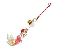 KOMBIUDA Ornement de suspension de koi traditionnel chinois pendentif de chance ornement porte-clé collier carpe koi pendentif porte- amulettes porte- Métal rouge
