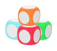 KOMBIUDA Outils Pédagogiques en Mathématiques 6 cm en Mousse EVA, 4 Pièces Dés Effaçables à Sec, Cubes d'apprentissage pour Élèves et Enseignants en Classe