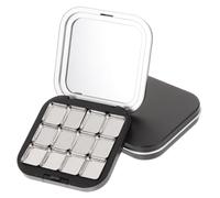 KOMBIUDA Palette de Fards à Paupières Magnétique 2pcs Noire Mate Légère et Facile à Transporter avec Capacité de 12 Godets pour Salon ou Usage Personnel