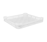 KOMBIUDA Panier De Congélation Plastique Creux Blanc 370x350x60 Mm Pour Fruits De Mer Et Aliments Surgelés, Plateau De Séchage Multi-usages, Accessoire Réfrigérateur