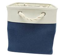KOMBIUDA Panier De Rangement Large Lin Organisateur De Linge Et Jouets Bac De Stockage Pratique Pour Chambre Salle De Bains Et Buanderie Blanc Et Vert