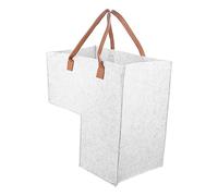 KOMBIUDA Panier De Rangement Organisateur De Vêtements Et Jouets Pour Escaliers Panier à Linge Multifonctionnel Gris