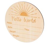 KOMBIUDA Panneau D'annonce de Naissance Bébé Rond en Bois Naturel, Panneau Naissance Personnalisé Prénom, Accessoire Photo pour Chambre D'garçon et Filles, Présent -né Solide et Décoratif
