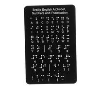 KOMBIUDA Panneau Tactile Interactif avec Lettres Chiffres Ponctuation et Points Relief Outil Pédagogique pour Débutants Aveugles