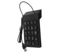 KOMBIUDA Pavé Numérique USB à 19 Touches pour Ordinateur Portable, Compact Et Solide, Clavier Numérique Filaire pour Saisie Rapide en Finance Et Bureautique, Couleur Noire