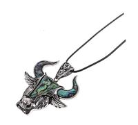 KOMBIUDA Pendentif Tête de Buffle Métal Vintage pour Collier Homme Chaîne Sweater DIY Animal Cadeau Anniversaire et Fête