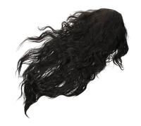 KOMBIUDA Perruque Homme Longue Noire Style Punk Perruque Synthétique Lourde pour Cosplay Fête Rock Métal