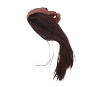 KOMBIUDA Perruque Pirate avec Bandeau Marron Unisexe pour Carnaval Halloween Costume Accessoire Cosplay Homme Femme